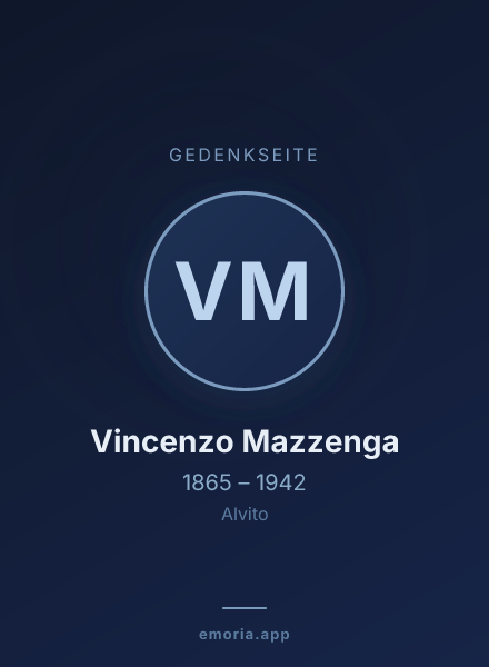 Gedenkportrait von Vincenzo Mazzenga