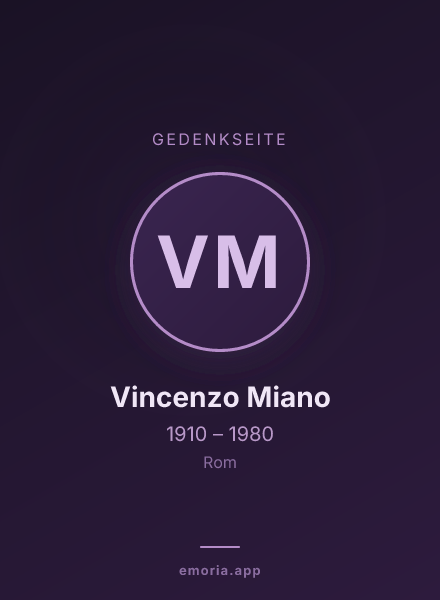 Gedenkportrait von Vincenzo Miano