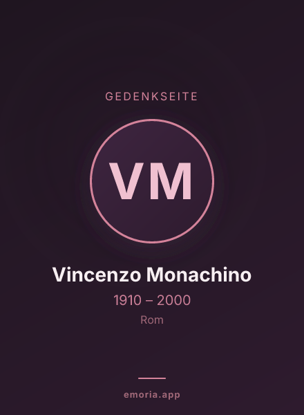 Gedenkportrait von Vincenzo Monachino