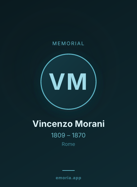 Memorial portrait of Vincenzo Morani