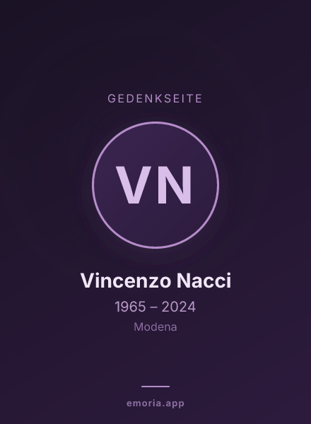 Gedenkportrait von Vincenzo Nacci