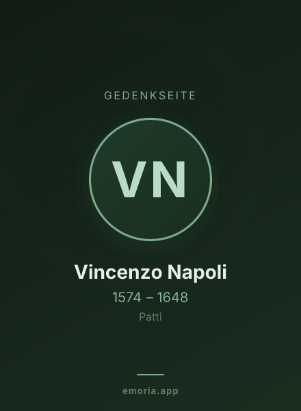 Gedenkportrait von Vincenzo Napoli