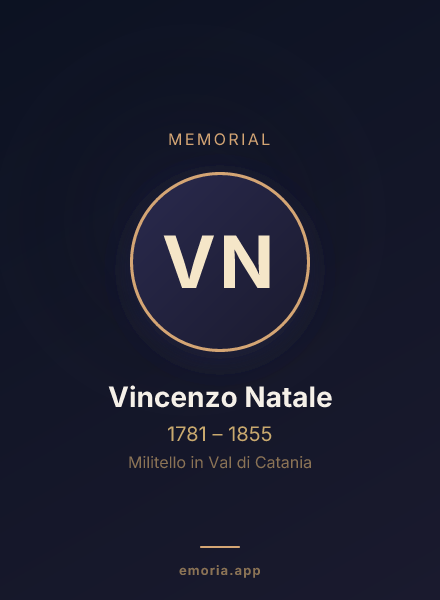 Memorial portrait of Vincenzo Natale
