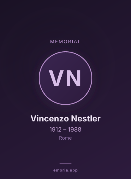 Memorial portrait of Vincenzo Nestler