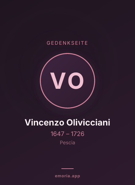 Gedenkportrait von Vincenzo Olivicciani