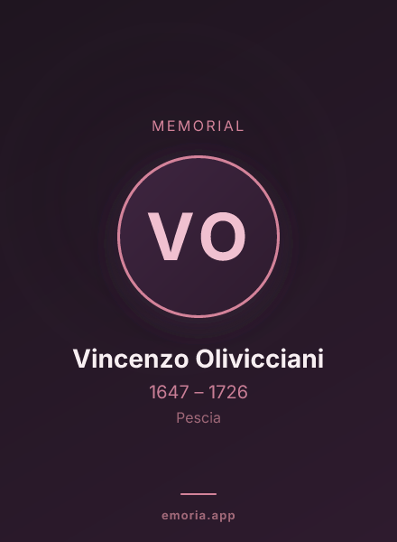 Memorial portrait of Vincenzo Olivicciani