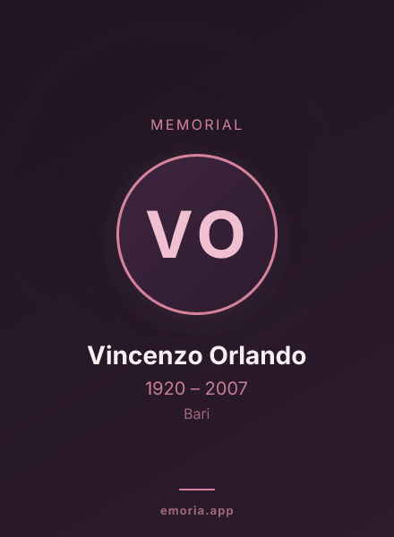 Memorial portrait of Vincenzo Orlando
