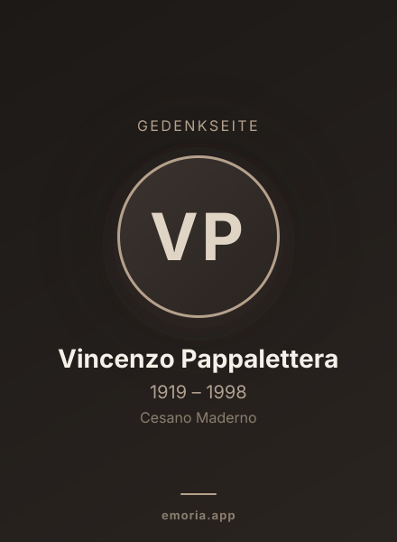 Gedenkportrait von Vincenzo Pappalettera