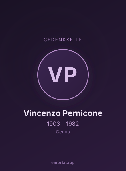 Gedenkportrait von Vincenzo Pernicone