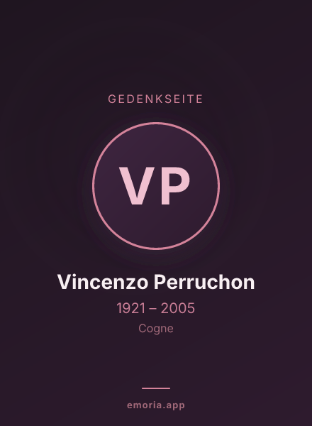Gedenkportrait von Vincenzo Perruchon