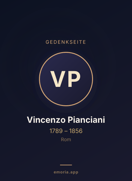 Gedenkportrait von Vincenzo Pianciani