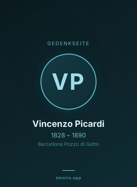 Gedenkportrait von Vincenzo Picardi