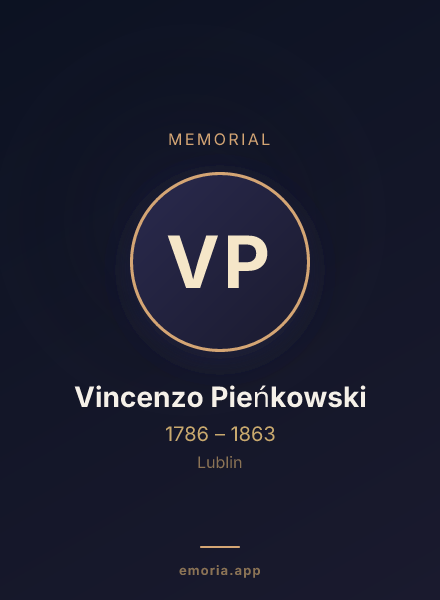 Memorial portrait of Vincenzo Pieńkowski