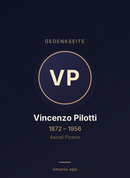 Gedenkportrait von Vincenzo Pilotti