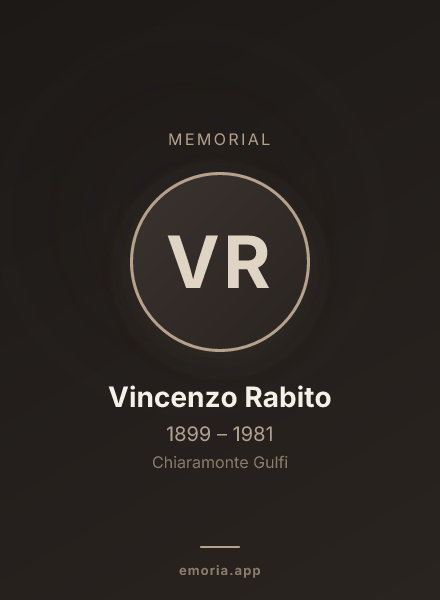 Memorial portrait of Vincenzo Rabito