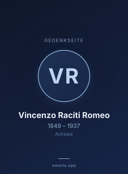 Gedenkportrait von Vincenzo Raciti Romeo