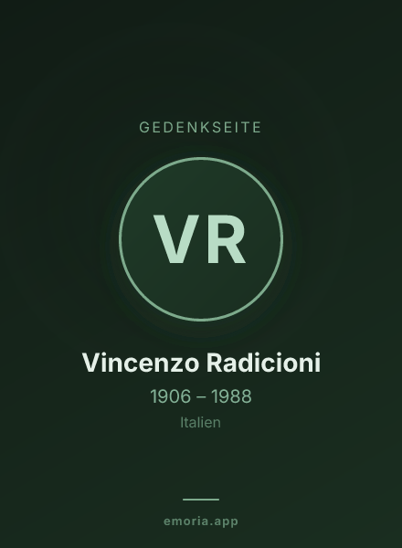 Gedenkportrait von Vincenzo Radicioni
