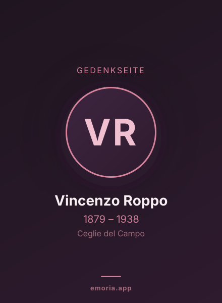 Gedenkportrait von Vincenzo Roppo