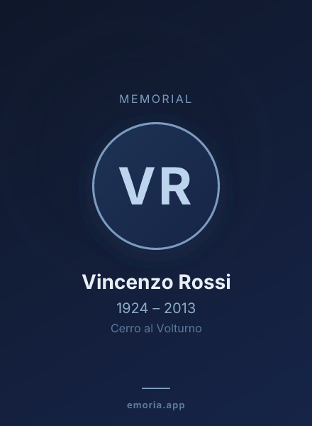 Memorial portrait of Vincenzo Rossi
