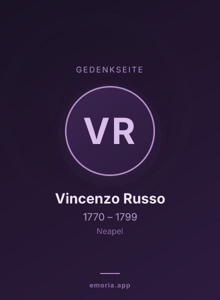 Gedenkportrait von Vincenzo Russo
