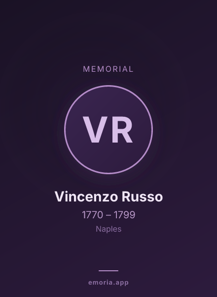 Memorial portrait of Vincenzo Russo