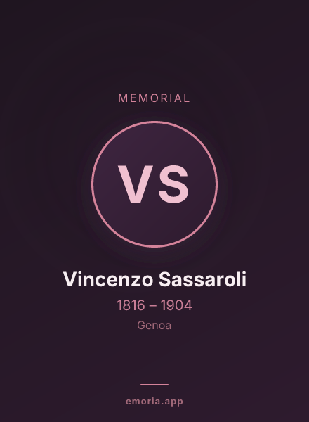 Memorial portrait of Vincenzo Sassaroli