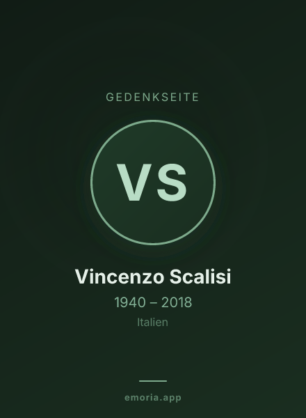 Gedenkportrait von Vincenzo Scalisi