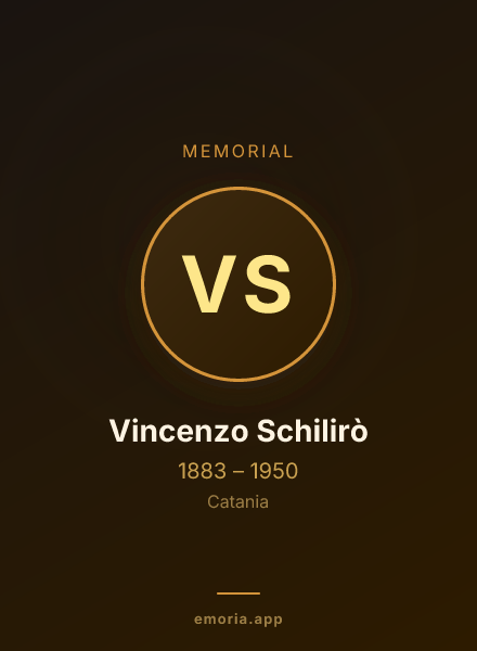 Memorial portrait of Vincenzo Schilirò