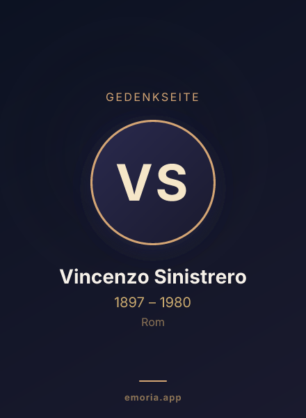 Gedenkportrait von Vincenzo Sinistrero
