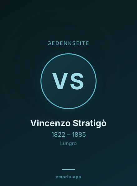 Gedenkportrait von Vincenzo Stratigò