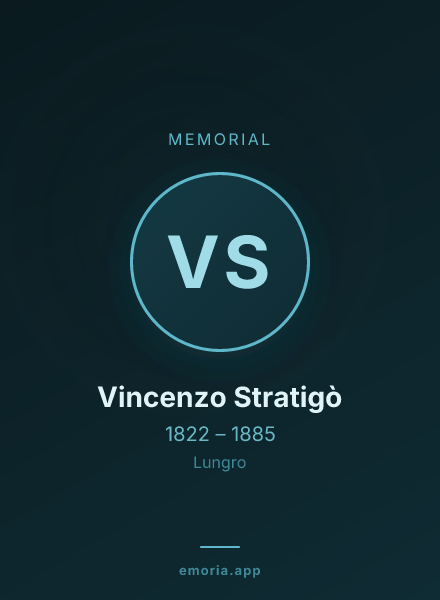 Memorial portrait of Vincenzo Stratigò