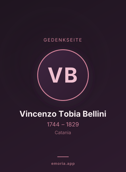 Gedenkportrait von Vincenzo Tobia Bellini