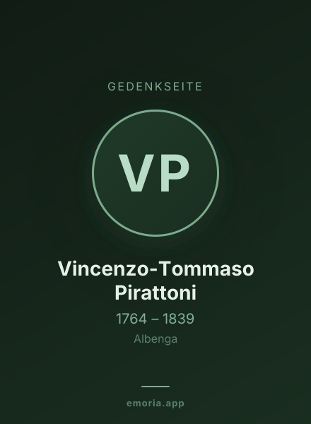 Gedenkportrait von Vincenzo-Tommaso Pirattoni
