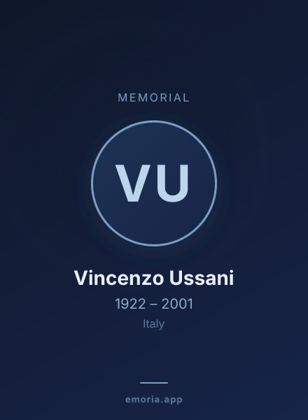 Memorial portrait of Vincenzo Ussani