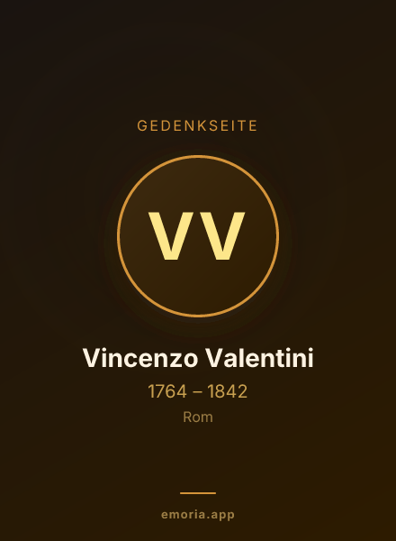 Gedenkportrait von Vincenzo Valentini