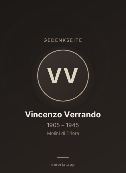 Gedenkportrait von Vincenzo Verrando