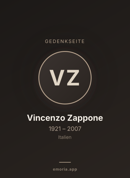 Gedenkportrait von Vincenzo Zappone