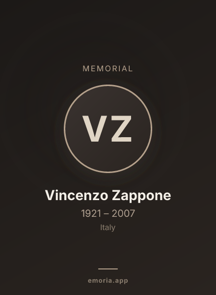 Memorial portrait of Vincenzo Zappone
