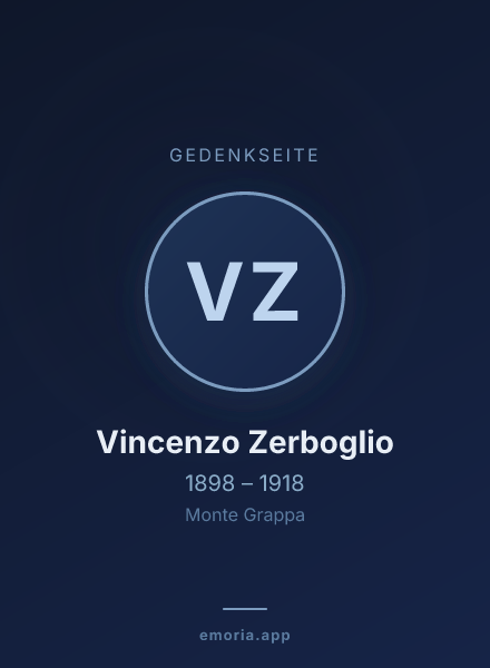 Gedenkportrait von Vincenzo Zerboglio