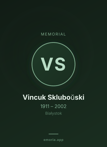 Memorial portrait of Vincuk Skluboŭski