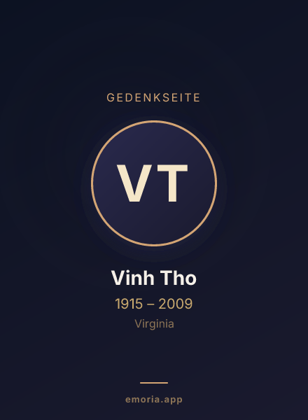 Gedenkportrait von Vinh Tho