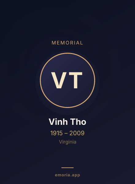 Memorial portrait of Vinh Tho