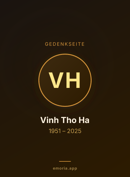 Gedenkportrait von Vinh Tho Ha