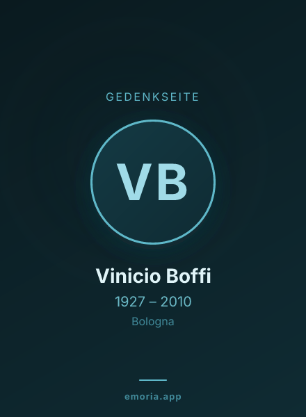 Gedenkportrait von Vinicio Boffi