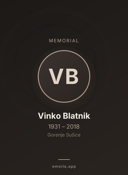 Memorial portrait of Vinko Blatnik