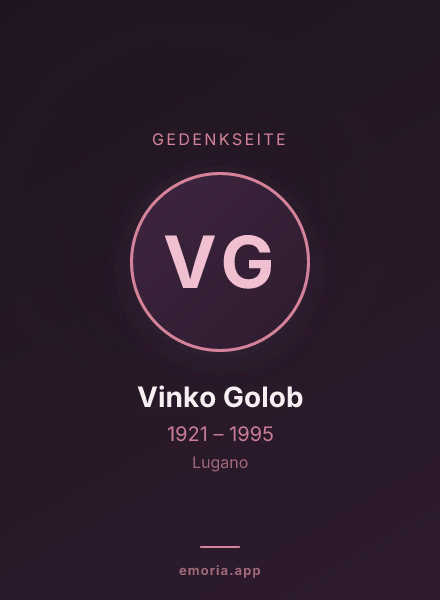 Gedenkportrait von Vinko Golob