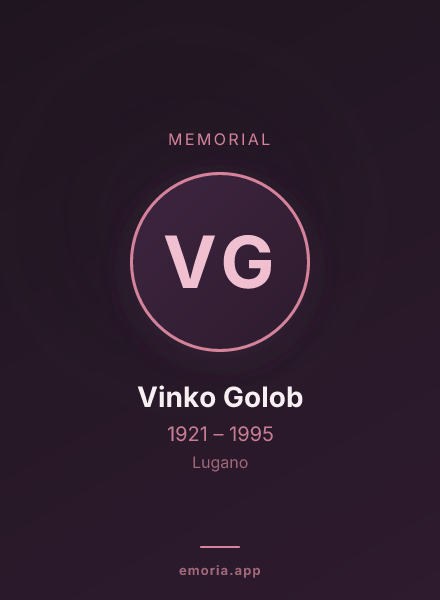 Memorial portrait of Vinko Golob