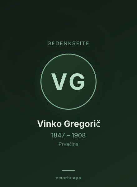 Gedenkportrait von Vinko Gregorič