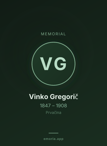 Memorial portrait of Vinko Gregorič