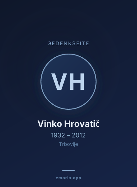 Gedenkportrait von Vinko Hrovatič